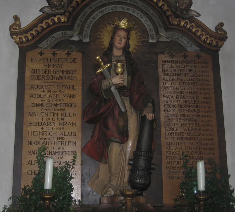 Barbara-Denkmal Kriegsopfer Oberschwappach